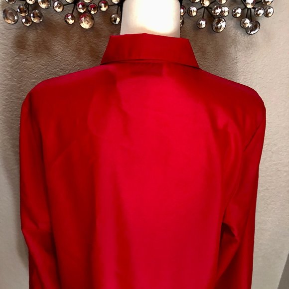 Awesome Deep‎ Pink 90s Business Casual/Professional Blouse - W 16 - Picture 5 of 9